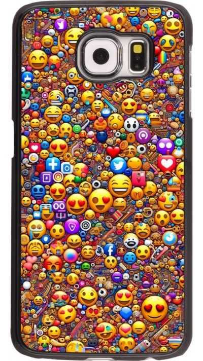 Samsung Galaxy S6 Case Hülle - Emoji gemischt