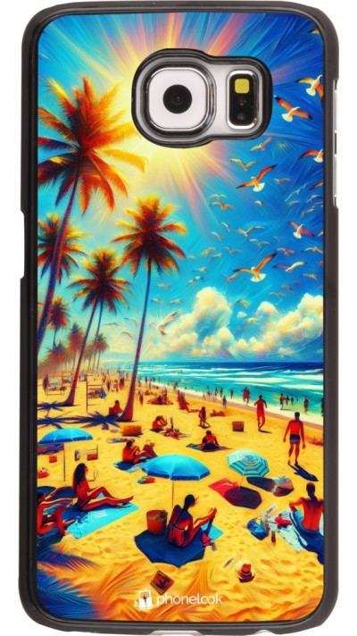 Samsung Galaxy S6 Case Hülle - Sommer Paradies Farbe