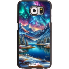 Samsung Galaxy S6 Case Hülle - Fantasiebergsee Himmel Sterne