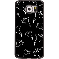 Samsung Galaxy S6 Case Hülle - Halloween 2024 black and white ghosts