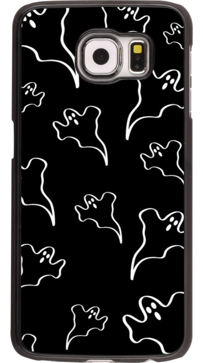 Samsung Galaxy S6 Case Hülle - Halloween 2024 black and white ghosts