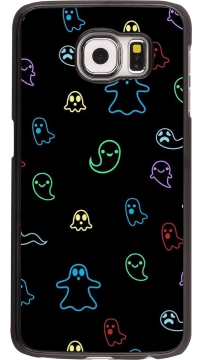 Samsung Galaxy S6 Case Hülle - Halloween 2024 colorful ghosts