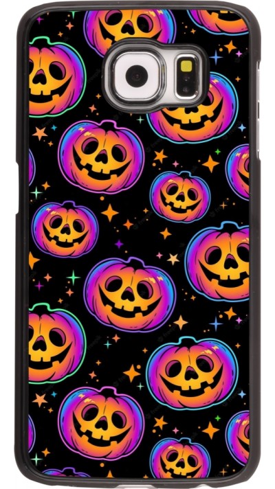 Samsung Galaxy S6 Case Hülle - Halloween 2024 rainbow pumpkins