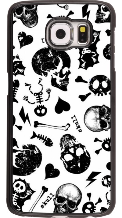 Samsung Galaxy S6 Case Hülle - Halloween 2024 skeleton mix