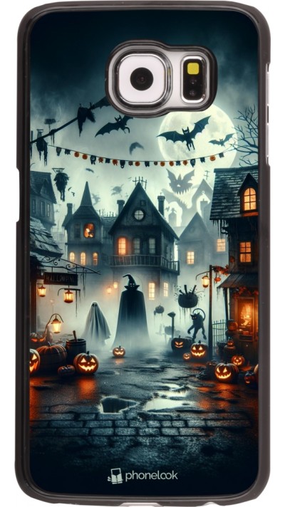 Samsung Galaxy S6 Case Hülle - Halloween Spukstadt