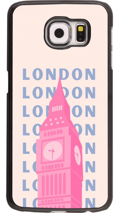 Samsung Galaxy S6 Case Hülle - London Pink Print