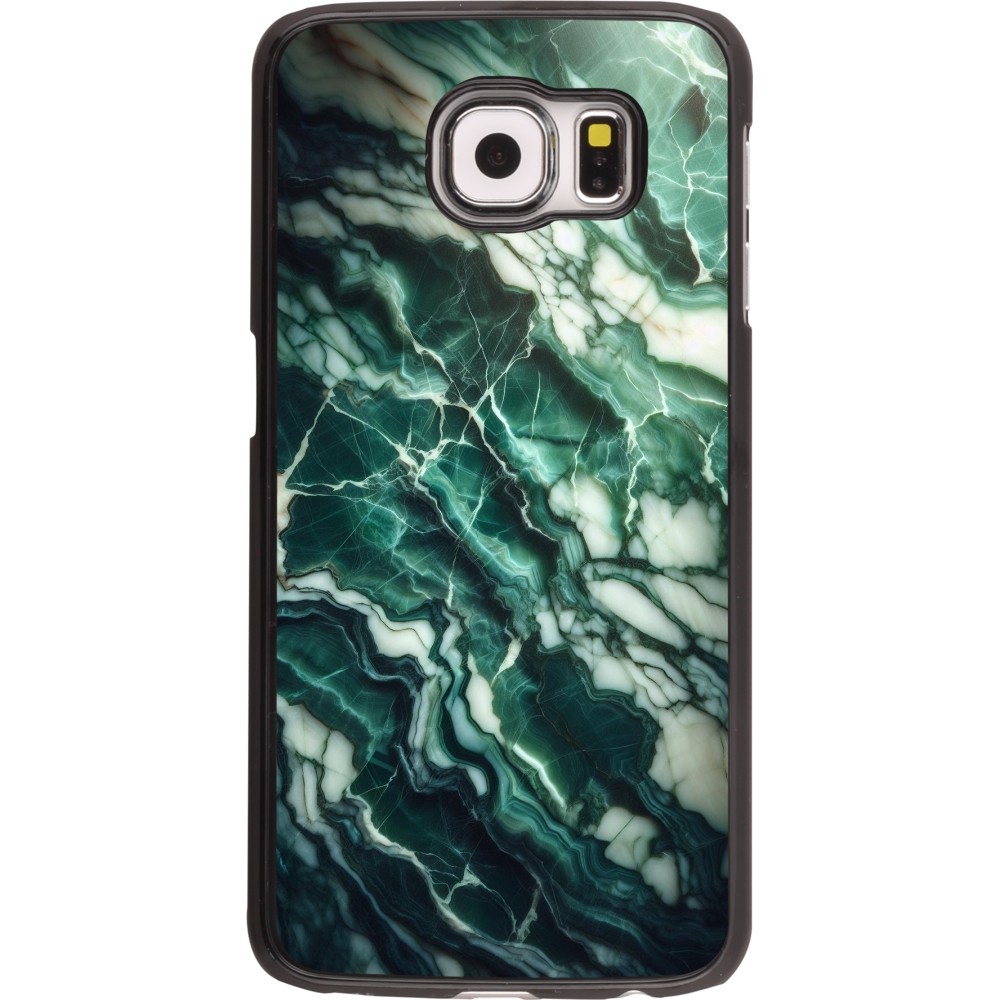 Samsung Galaxy S6 Case Hülle - Majestätischer grüner Marmor