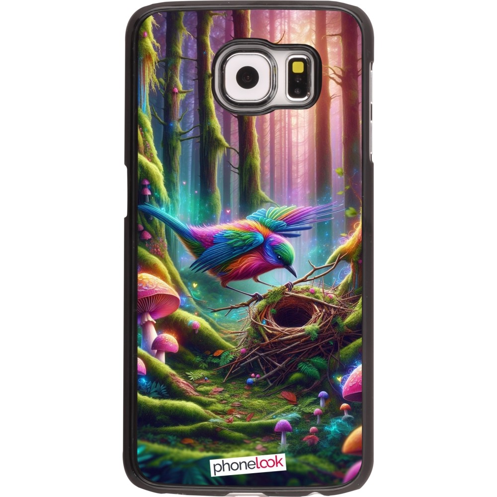 Samsung Galaxy S6 Case Hülle - Vogel Nest Wald