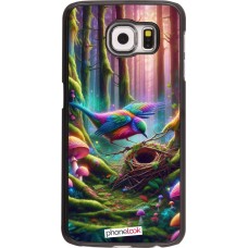 Samsung Galaxy S6 Case Hülle - Vogel Nest Wald