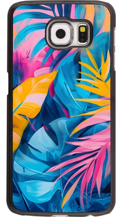 Samsung Galaxy S6 Case Hülle - Palms Blue