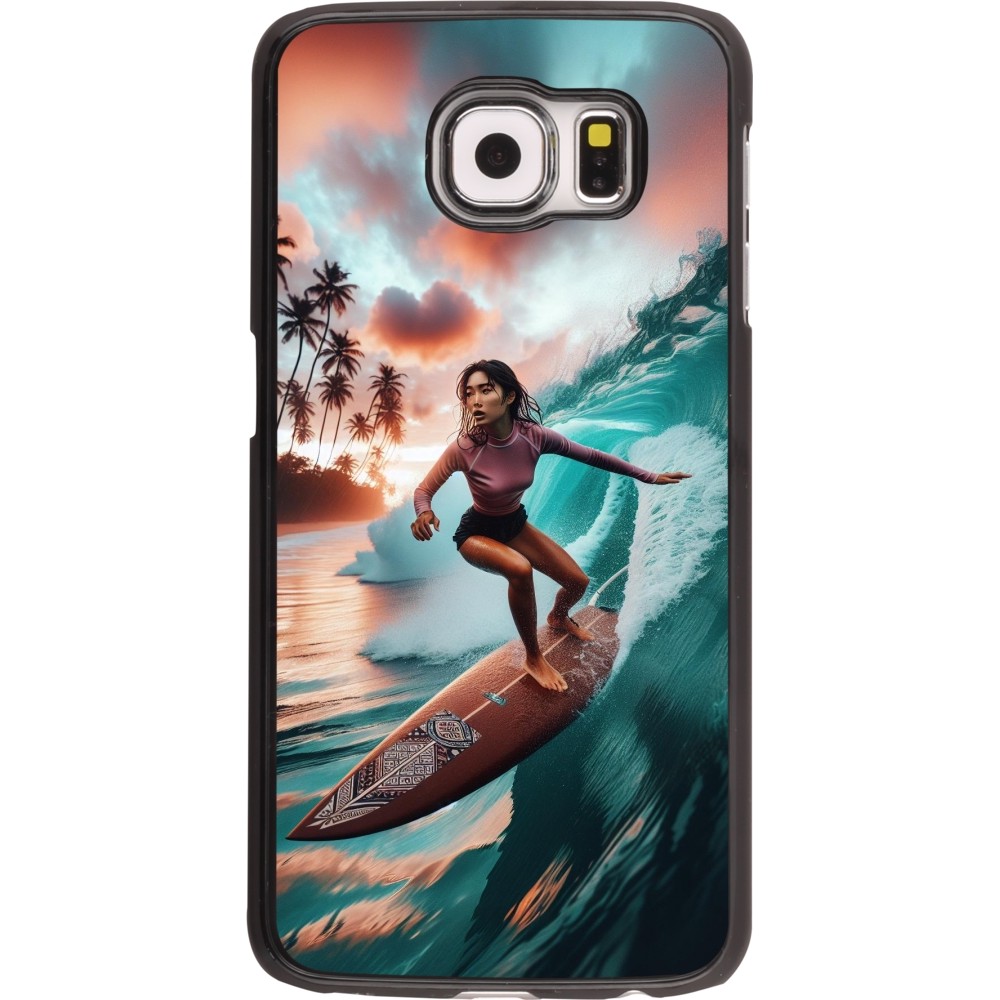 Samsung Galaxy S6 Case Hülle - Surferin aus Bali