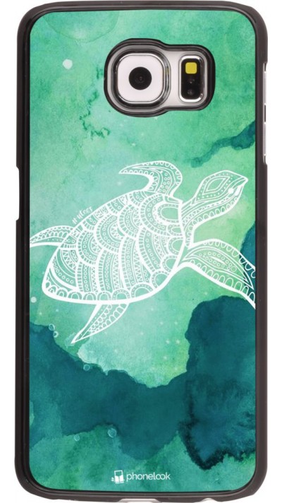 Hülle Samsung Galaxy S6 - Turtle Aztec Watercolor