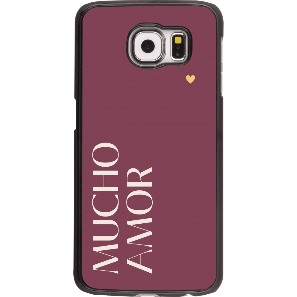 Samsung Galaxy S6 Case Hülle - Valentine 2024 mucho amor rosado