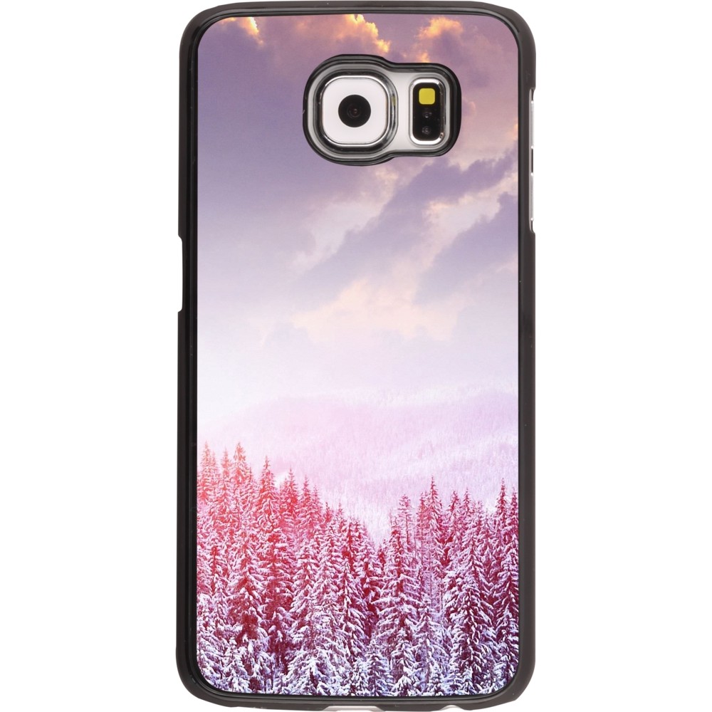 Samsung Galaxy S6 Case Hülle - Winter 22 Pink Forest