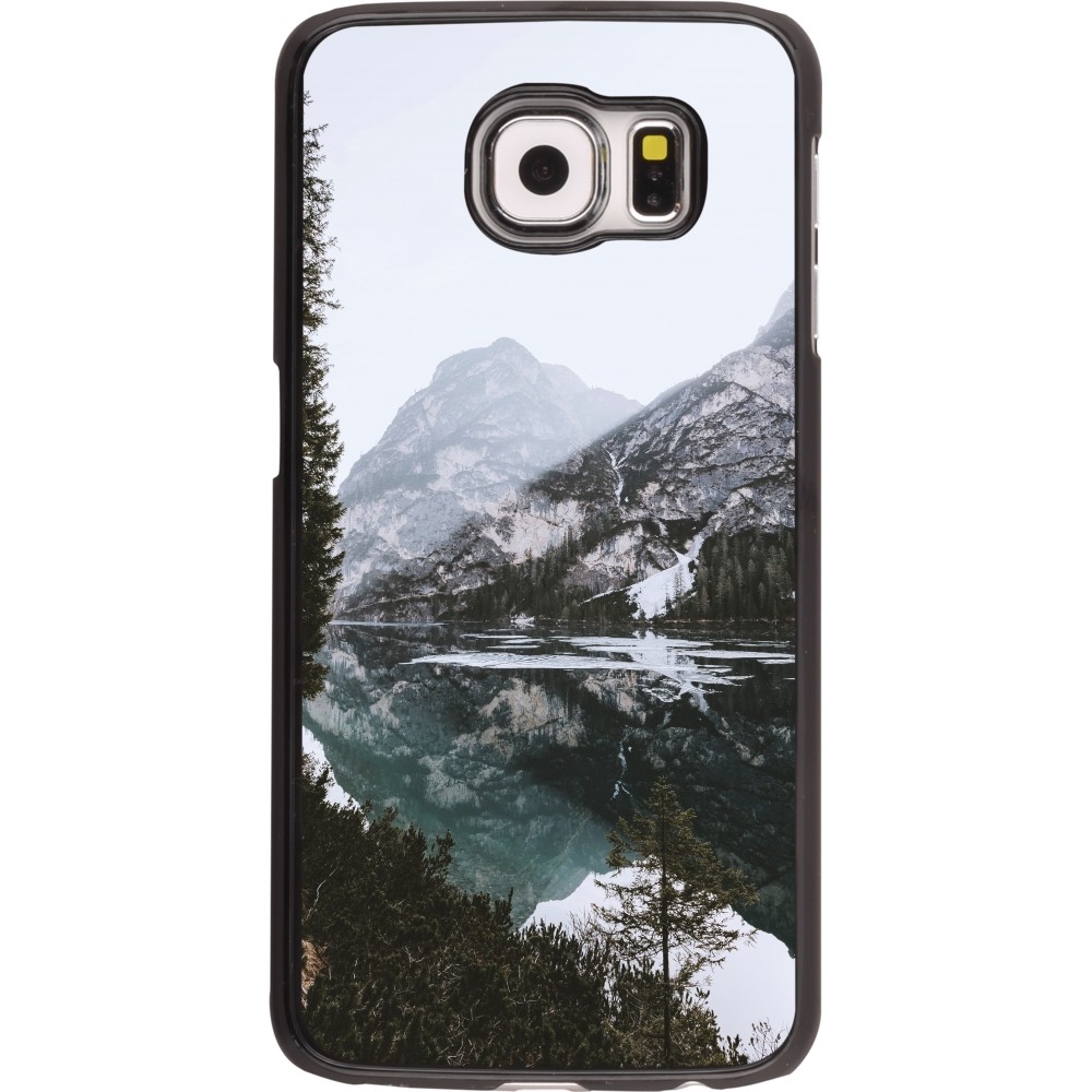 Samsung Galaxy S6 Case Hülle - Winter 22 snowy mountain and lake