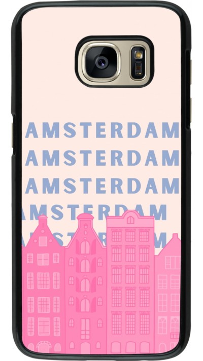 Samsung Galaxy S7 Case Hülle - Amsterdam Pink Print