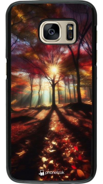 Samsung Galaxy S7 Case Hülle - Herbstlicher goldener Glanz