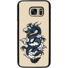 Samsung Galaxy S7 Case Hülle - Blue Dragon Tattoo