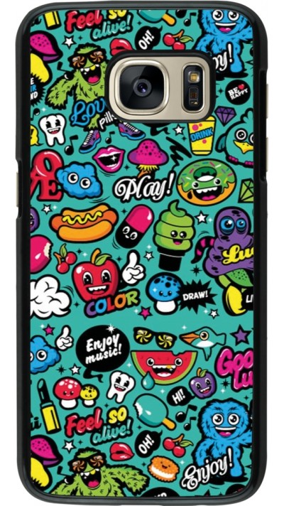 Samsung Galaxy S7 Case Hülle - Cartoons old school