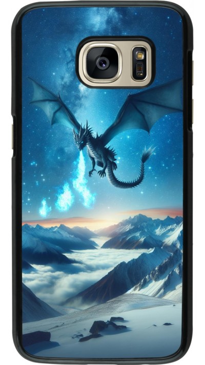 Samsung Galaxy S7 Case Hülle - Drache nächtliche Berg