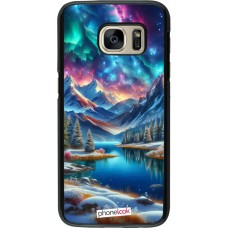 Samsung Galaxy S7 Case Hülle - Fantasiebergsee Himmel Sterne