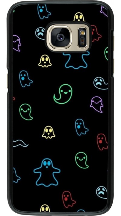 Samsung Galaxy S7 Case Hülle - Halloween 2024 colorful ghosts