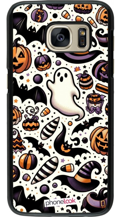 Samsung Galaxy S7 Case Hülle - Halloween 2024 Niedliches Muster