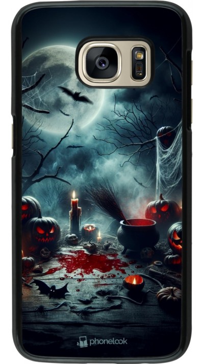 Samsung Galaxy S7 Case Hülle - Halloween 2024 Dunkler Mond