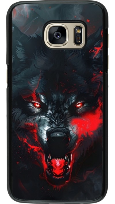 Samsung Galaxy S7 Case Hülle - Halloween 2024 mad werewolf