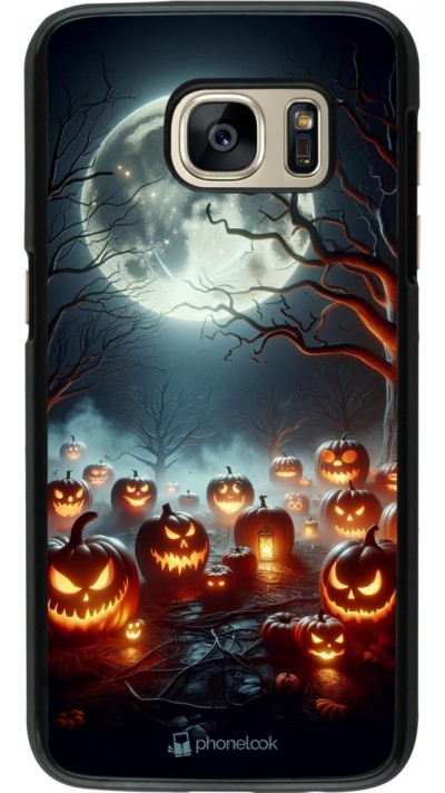 Samsung Galaxy S7 Case Hülle - Halloween 2024 Viele Kuerbisse