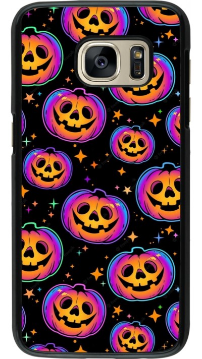 Samsung Galaxy S7 Case Hülle - Halloween 2024 rainbow pumpkins