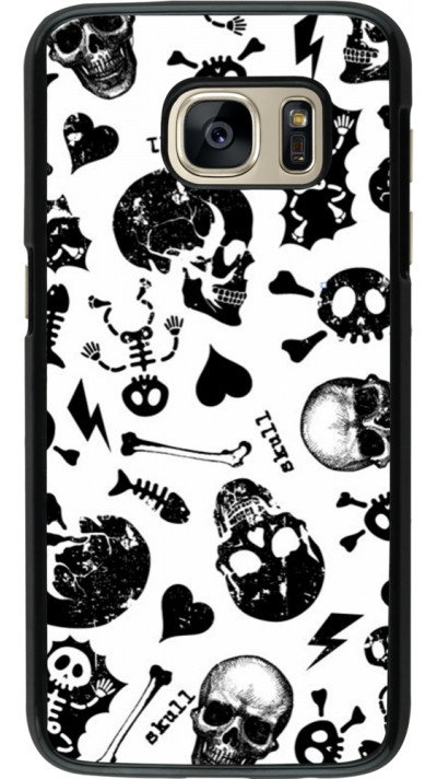 Samsung Galaxy S7 Case Hülle - Halloween 2024 skeleton mix