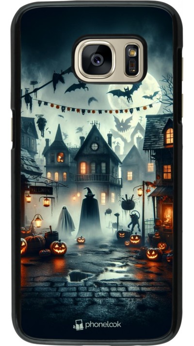 Samsung Galaxy S7 Case Hülle - Halloween Spukstadt