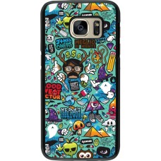 Samsung Galaxy S7 Case Hülle - Mixed Cartoons Turquoise