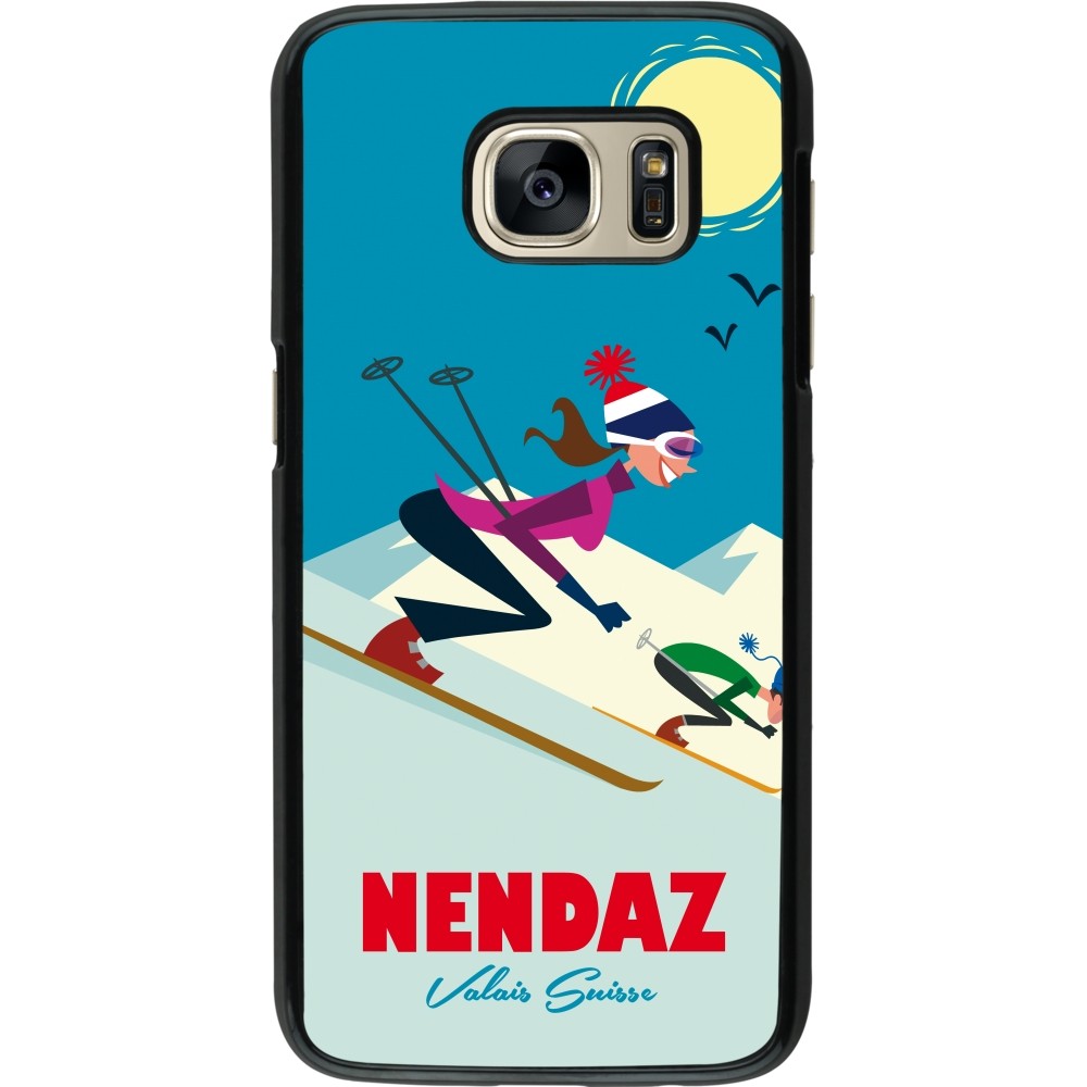 Samsung Galaxy S7 Case Hülle - Nendaz Ski Downhill