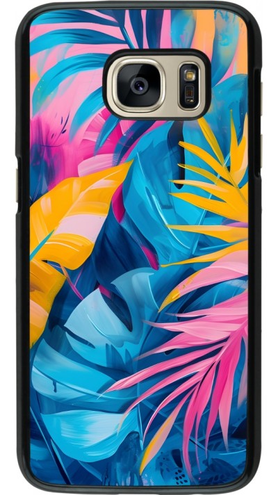 Samsung Galaxy S7 Case Hülle - Palms Blue