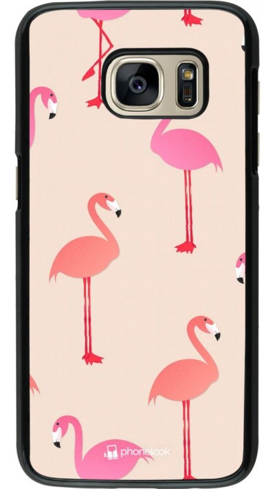 Hülle Samsung Galaxy S7 - Pink Flamingos Pattern