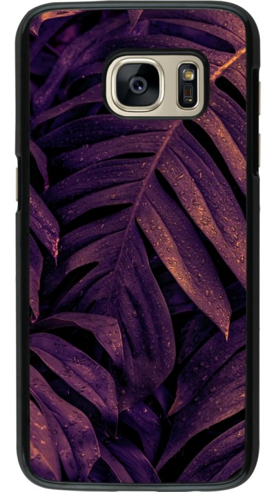 Samsung Galaxy S7 Case Hülle - Purple Light Leaves