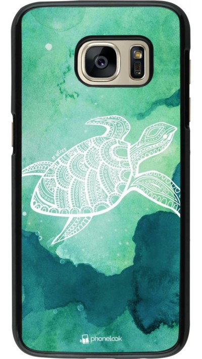 Hülle Samsung Galaxy S7 - Turtle Aztec Watercolor