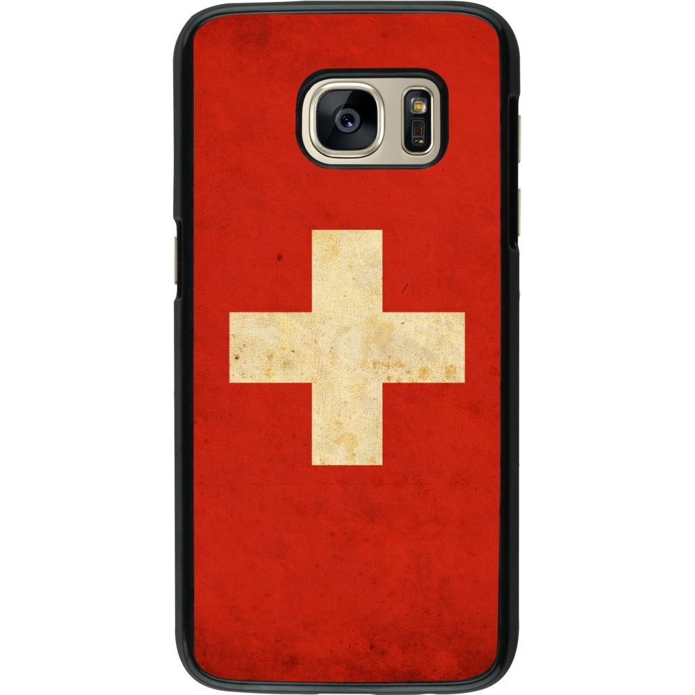 Hülle Samsung Galaxy S7 - Vintage Flag SWISS