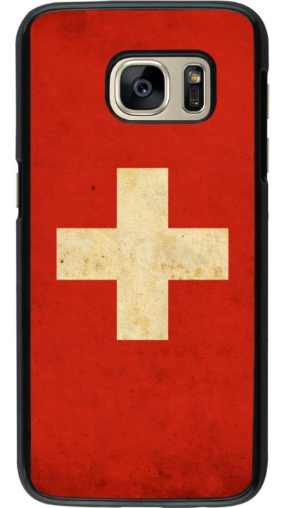 Hülle Samsung Galaxy S7 - Vintage Flag SWISS