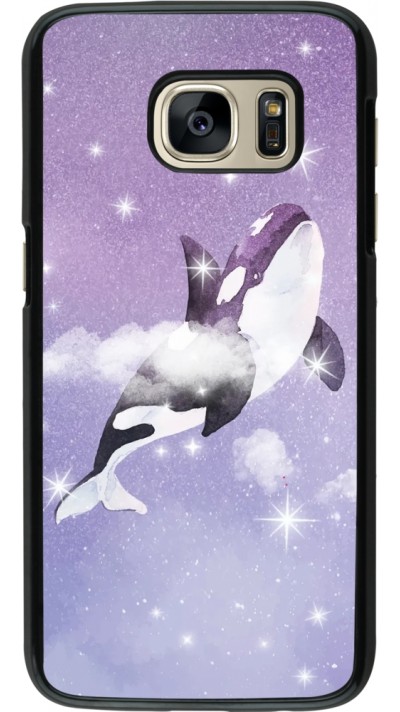 Hülle Samsung Galaxy S7 - Whale in sparking stars