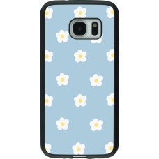 Samsung Galaxy S7 Case Hülle - Silikon schwarz Easter 2024 daisy flower