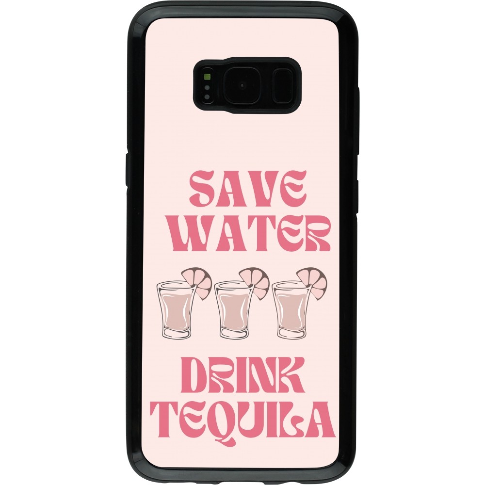 Samsung Galaxy S8 Case Hülle - Hybrid Armor schwarz Cocktail Save Water Drink Tequila