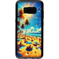 Samsung Galaxy S8 Case Hülle - Hybrid Armor schwarz Sommer Paradies Farbe