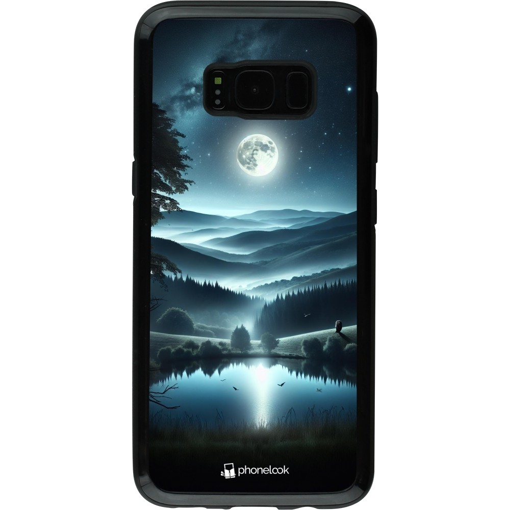 Samsung Galaxy S8 Case Hülle - Hybrid Armor schwarz Ansicht des Nachthimmels