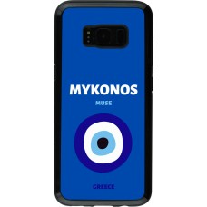 Samsung Galaxy S8 Case Hülle - Hybrid Armor schwarz Pop Summer Destination Mykonos