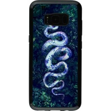 Samsung Galaxy S8 Case Hülle - Hybrid Armor schwarz Snake Blue Anaconda