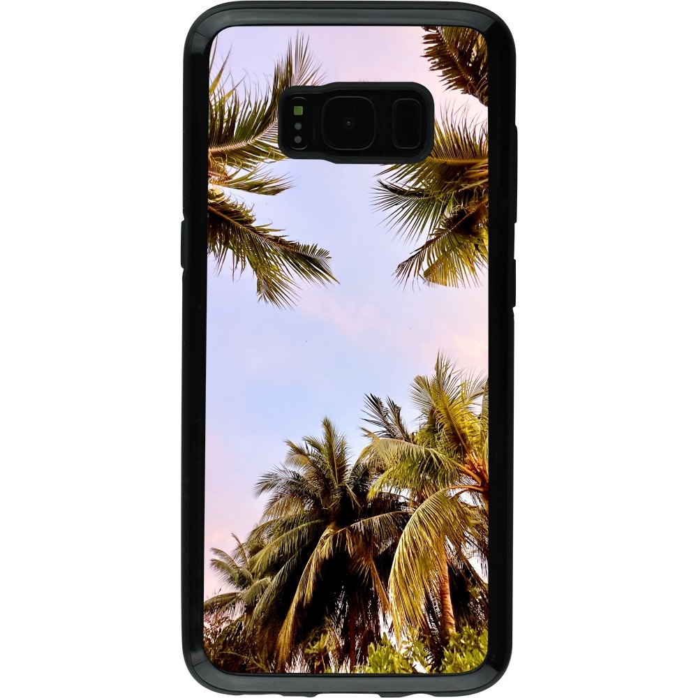 Samsung Galaxy S8 Case Hülle - Hybrid Armor schwarz Summer 2023 palm tree vibe