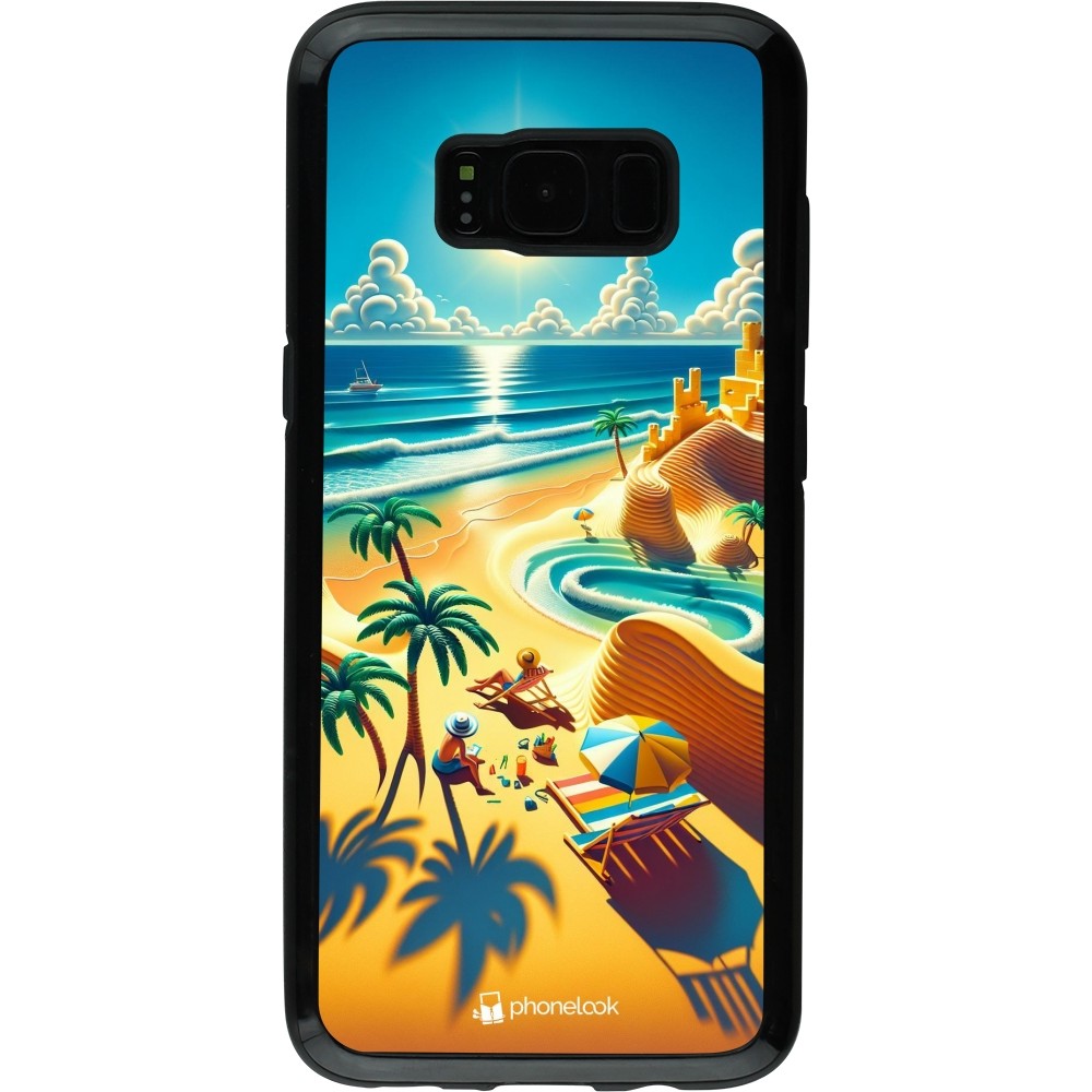 Samsung Galaxy S8 Case Hülle - Hybrid Armor schwarz Sonnenuntergang Brise